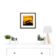 thumbnail image 2 of Marques Cheetah Silhouette Sunset Photo 8X8 Inch Square Wooden Framed Wall Art Print Picture with Mount, 2 of 4