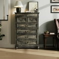 thumbnail image 3 of Farmhouse 7 Drawers Dresser for Bedroom,Wood Rustic Tall Chest of Drawers with Rustic Handle for Living Room Hallway, 3 of 7