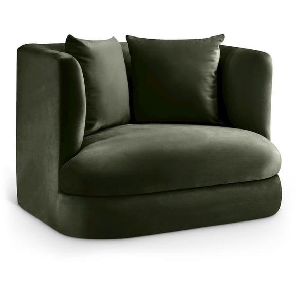 Meridian Furniture Alder Green Velvet Accent Chair