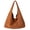 Brown, variant on Large Capacity Retro Shoulder Bag For Women Soft Slouchy Bag Shopper Handbag
