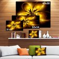 thumbnail image 3 of Shiny Gold Fractal Flower on Black - Floral Canvas Art Print, 3 of 4