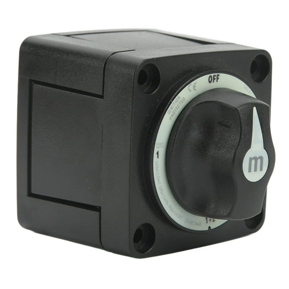 Battery Power Cut Off Switch, 32V DC Tinned Copper Studs Marine Battery Selector Switch 3/8in Terminal Stud For Boat
