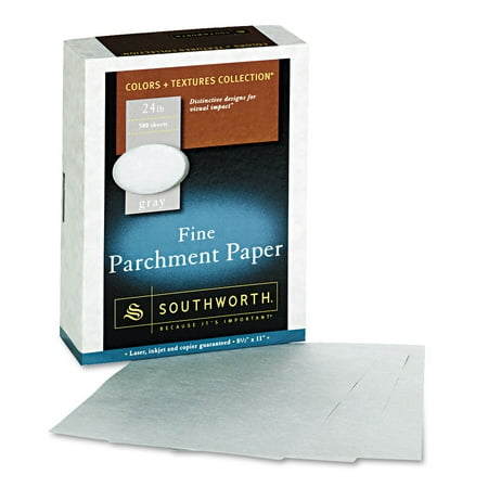 UPC: 0083514805262 | Southworth Parchment Specialty Paper Gray 24 lb. 8 1/2 x 11 500/Box 974C