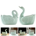 thumbnail image 3 of 2Pcs Ceramic Flowerpot Cartoon Swan Design Plant Pot Succulent Plant Holder, 3 of 6