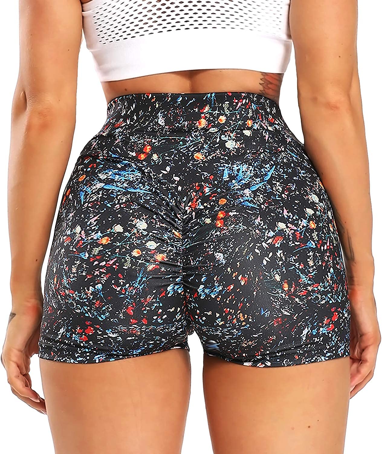 KIWI RATA Booty Shorts for Women High Waisted Yoga Shorts Sexy Butt