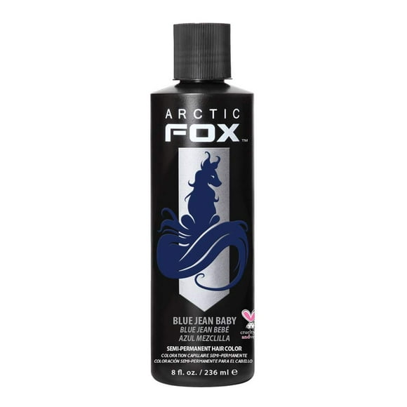 ARCTIC FOX Tinte semipermanente para color de cabello vegano y libre de crueldad animal (8 onzas líquidas BLUE JEAN BABY)