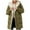 Army Green, variant on Viikei Winter Coats for Women Women Hooded Zippers Solid Medium and Long Term Loose Long Sleeve Warm Blouse Coat Jackets