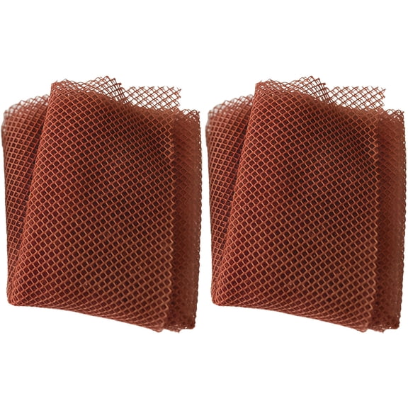 2 Pcs African Net Sponge, Bath Body Scrubber, Exfoliating Shower Cloth, Long-Lasting Exfoliator, Gentle Nylon Exfoliating Body Scrubber for Shower, Brown