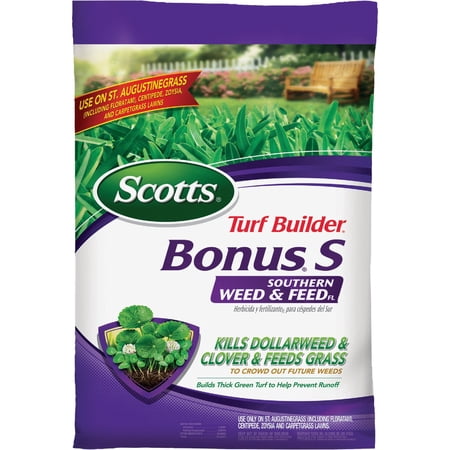 Scotts Turf Builder Bonus S Southern Weed and FeedF2-5,000 sq. ft., Florida Fertilizer Kills Dollarweed and Clover, Fertilizes Grass to Crowd Out Future Weeds, Use on Southern Grasses, 17.34 lb.