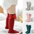 thumbnail image 2 of ZUARFY Baby Girls Knee High Socks Cute Bowknot Solid Color Toddler Infant Stockings, 2 of 19