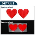 thumbnail image 7 of Unique Bargains Reflective Bumper Decal Fluorescent Red Rectangle Heart Pattern Reflective Car Sticker Personalized Decoration, 7 of 7