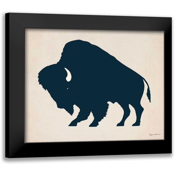 Fowler, Ryan 14x12 Black Modern Framed Museum Art Print Titled - Buffalo Bison I