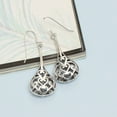 thumbnail image 4 of LeCalla 925 Sterling Silver Inspird Open Filigree Teardrop French-Wire Dangle Earrings for Women and Teen 43MM, 4 of 8
