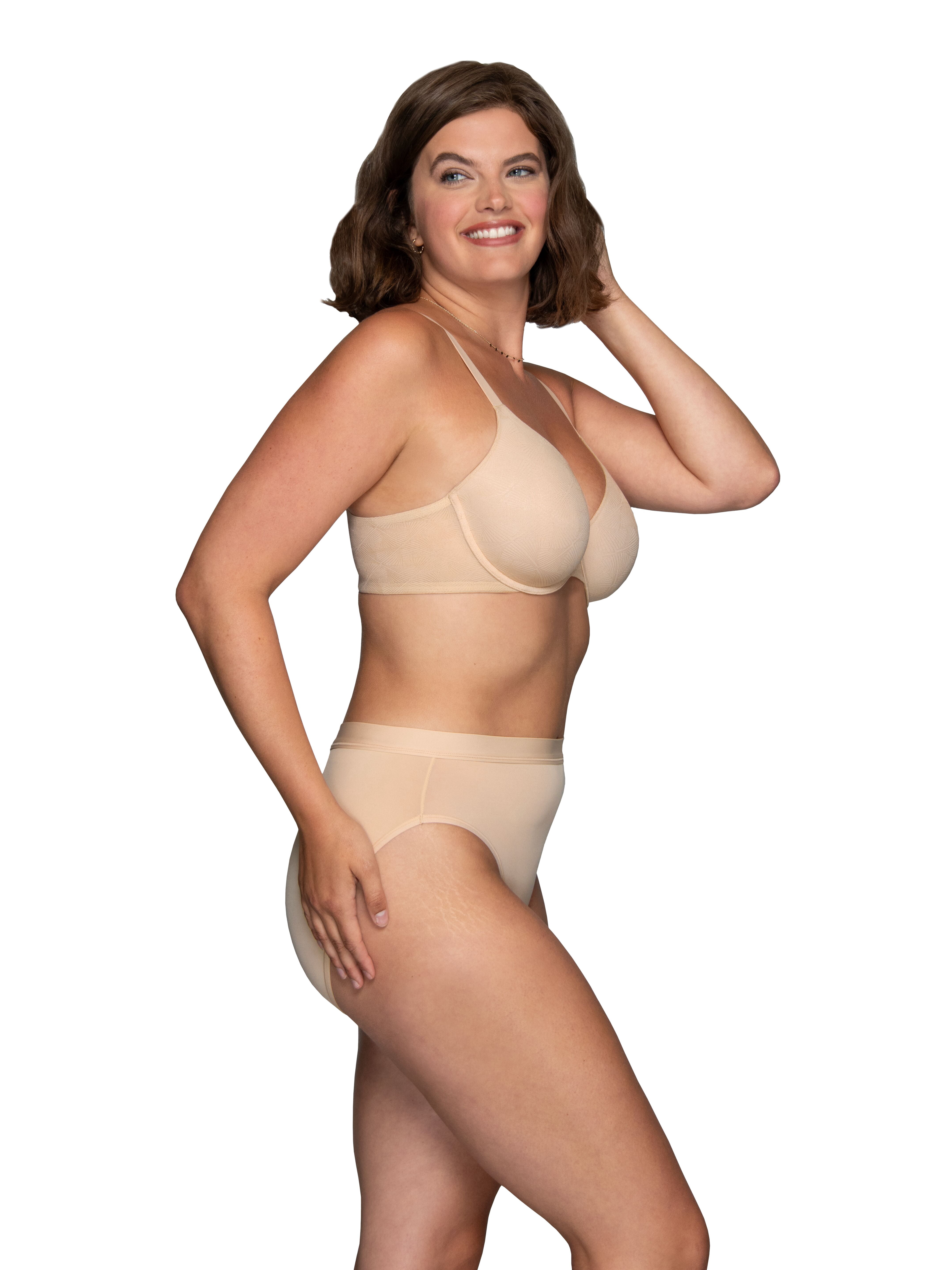 Vanity Fair Lingerie Women's Breathable Luxe Underwire Bra, Side Support, Lightweight Comfort, Style 75223