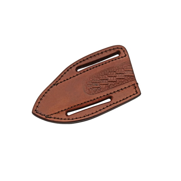 SZCO 6 Inch Leather Belt Sheath Top Grain Brown Leather Knife Holder With Belt Loop Fits 5.5 To 6 Inch Blade Storage Carry Case