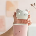 thumbnail image 7 of Mengcat Ceramic Pink Cat Coffee Mug with Straw and 3D Kitty Lid, Travel Cup Christmas Gift 16Oz, 7 of 7
