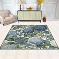 thumbnail image 2 of Yayeee Area Rugs for Living Room 5.2'x4' Non Slip Washable Bedroom Floor Carpet, Watercolor Hydrangeas Pattern, 2 of 5