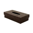 thumbnail image 4 of Pandan Dark Brown Woven Tissue Napkin Box Cover Holder Rectangle Handmade Home Decor, 4 of 4