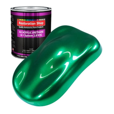 Restoration Shop Emerald Green Metallic Acrylic Urethane Auto Paint - Gallon Paint Color Only, Single Stage High Gloss