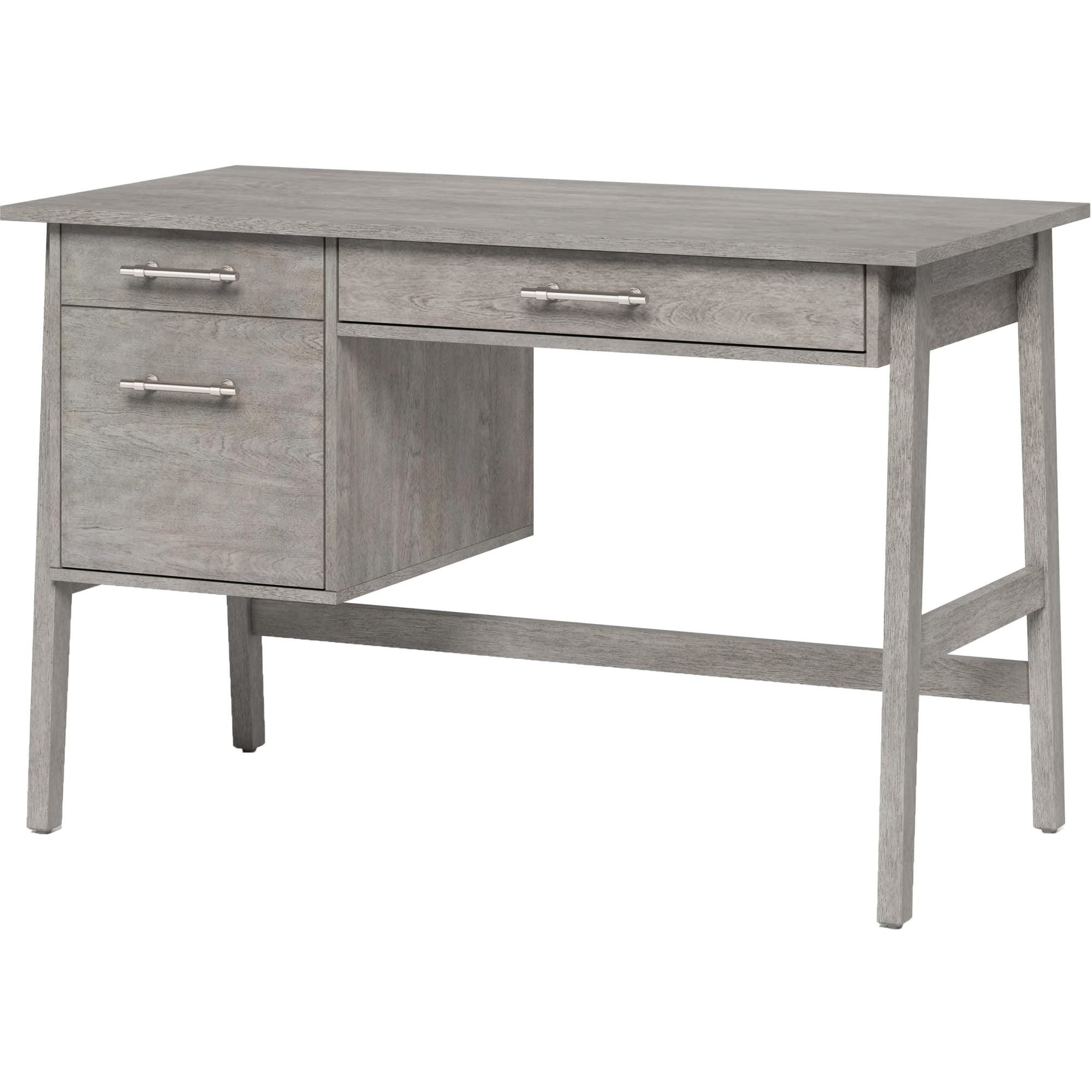 Whalen® Marilla 48"W Wood Pedestal Computer Desk, Driftwood Gray