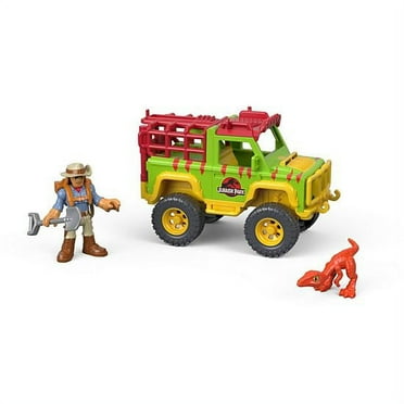 Imaginext Jurassic World Dr. Grant & Dinosaur Figure 4x4 Vehicle Set