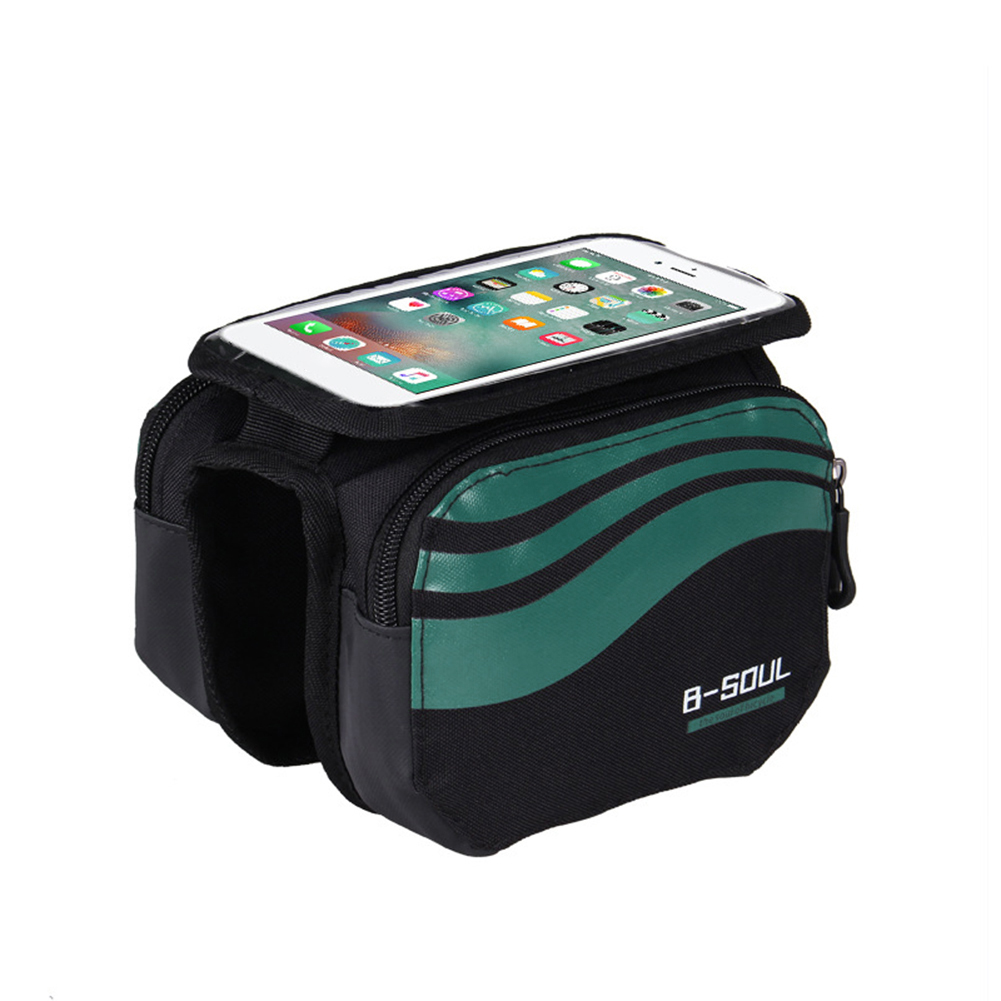 SPRING PARK Bicycle Bike Front Top Tube Frame Storage Pouch Double Bag Pouch for 5.7 Inch phone - image 2 of 7