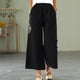thumbnail image 4 of ICHUANYI Clearance Pants For Women Casual Summer Elastic High Waist Linen Pant Pockets Cropped Trouser(Black, M) ICHUANYI WER2023080915270, 4 of 7