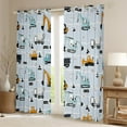 thumbnail image 2 of Manfei Boys Tractor Car Black Out Curtains, Cartoon Vehicle Curtains Pack of 2 (42x63 Each), Construction Truck Bedroom Curtains, Curtains Blackout Room Decor, 2 of 6