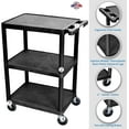Multipurpose Storage Utility Cart 3 Shelves Structural Foam Plastic