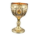 thumbnail image 2 of Fiocias Embossed Water Goblet Drinking Cup Collection Reusable Tableware Metal Cup Mini Gold, 2 of 9