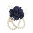 thumbnail image 4 of 2PCS Rose Wrist Flower Corsage Boutonniere Set Bridal Corsage Bracelet Bridesmaid Pearl Leaf Wrist Flower for Wedding Party Prom Homecoming Girl Hand Flower Decoration, 4 of 6