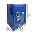 thumbnail image 5 of Mini Metal Coin Bank Locker with Keys Kids Money Saving Jar Security Safe Box, 5 of 16