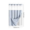 thumbnail image 6 of Bxaolu No Hook Shower Curtain with Snap in Liner Set Waffle Shower Curtain for Bathroom Hotel Quality Fabric Waterproof Inner Liner，71" W x 75" H Bathroom Curtain, 6 of 7
