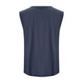 thumbnail image 3 of Bcfgryg Vest Men Lapel Sleeveless Slim Fit For Men With Vintage Casual Vests Lightweight Men's Jacket For Hiking Blue M, 3 of 5