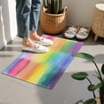 thumbnail image 4 of Colorful Watercolor Stripe Pattern Door Rugs,Washable Non Slip Door Mats Indoor,Decorative Door Mats,Entry Mat Indoor for Entrance,Bedroom,Kitchen,Bathroom,16"x24", 4 of 6