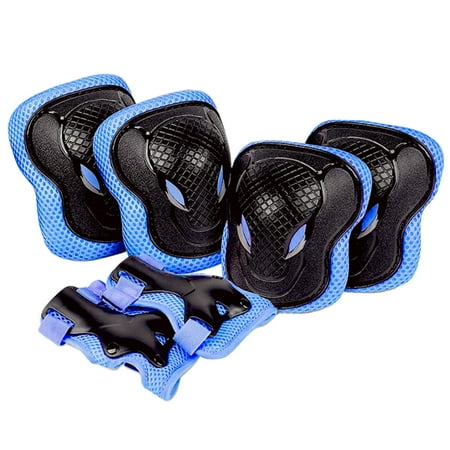 

YALFJV Kids Ski Bindings Adjustable Knee and Elbow Guard Set for Cycling Skiing Skating and Other Outdoor Activities Knee Gaskets for Skating Elbow Knee Pads Kids Ages 4-8 Work G