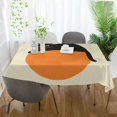 thumbnail image 3 of Yayeee Tablecloths 60" x 60" Rectangle Wrinkle Resistant Party Table Cover, Black Cat Orange Ball, 3 of 8
