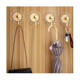 thumbnail image 4 of Adhesive Wall Hooks Acrylic Shower Hooks For Hanging Gold Self-adhesive Hooks Towel Holder Bathroom, 4 of 5