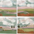thumbnail image 1 of Great Art Now Violet Fields by Melissa Wang 4 Piece Canvas Art Set Each 14"W x 14"H, 1 of 5