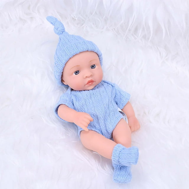 Leutsin Jouets pour Tout-Petites Filles, Poupée Bébé à Corps Souple Réaliste, Poupées Bébé Reborn, Poupées Bébé Nouveau-Né Réalistes Nouveau-Né Réaliste Poupées Bébé Faites à la Main en Silicone Intégral avec Ensemble d'Accessoires Jouets pour Enfants 8 Pouces