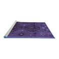 thumbnail image 2 of Ahgly Company Machine Washable Indoor Rectangle Southwestern Blue Country Area Rugs, 7' x 10', 2 of 4