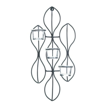 Candle Sconce Black Iron Modern Wall Holder Set Sold By Case Pack Of 6 Candle Sconce Black Iron Modern Wall Holder Set Sold By Case Pack Of 6
