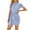 Light Blue, variant on Womens Casual Dress Short Sleeve Ladies Bodycon Ruched Ruffle Hem Mini Dress Slim Fit Elegant Party Club Dresses