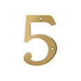 thumbnail image 1 of Deltana RN4-5 4 in. House Numbers- Lifetime Brass - Solid Brass, 1 of 1