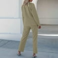 thumbnail image 6 of Quaouag 2 Piece Pant Suits for Women Dressy Blazer High Waisted Straight Leg Pants Sets Business Casual Outfits, 6 of 6