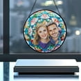 thumbnail image 4 of HOMYGIFTS Personalized Couple Suncatcher Stained Glass – 6 to 12 in Window Hanging Decor with Metal Chain, 4 of 8