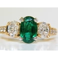 thumbnail image 2 of 3.20ct NATURAL EMERALD DIAMOND RING CLASSIC 3 14KT, 2 of 12