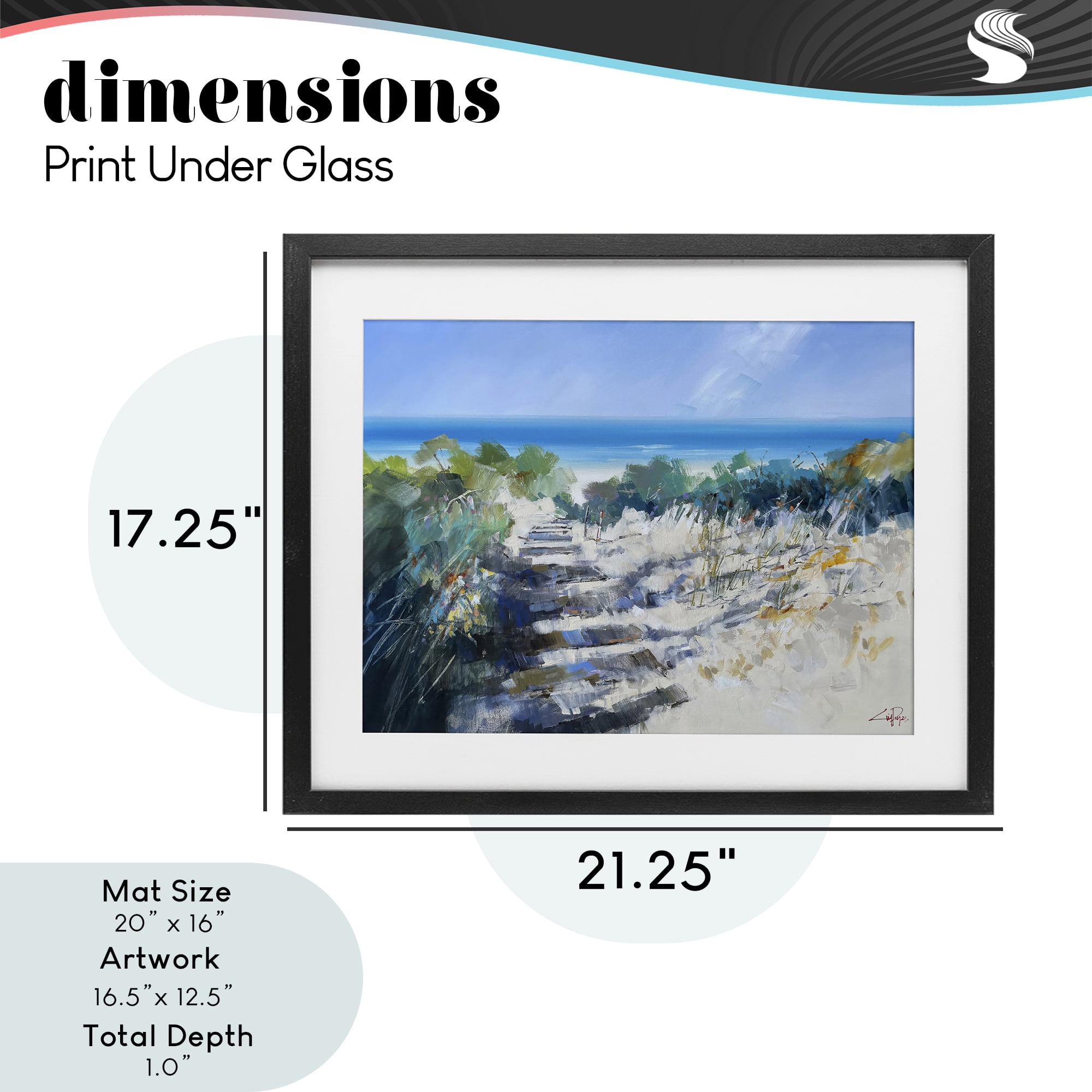 Stupell Industries Beach Steps in Robe Black Framed Print Under Glass, design by Craig Trewin Penny