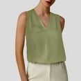 thumbnail image 2 of Women's Summer V Neck Sleeveless T-Shirt Casual Loose Fit Comfortable Breathable Top for Everyday Wear and Outdoor Activities, 2 of 2