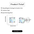 thumbnail image 7 of Opal Earrings Studs for Women-925 Sterling Silver Hypoallergenic Small Round Earrings for Sensitive Ears Jewelry Gifts., 7 of 7